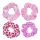 4er-Set elastische Haarbänder Rosa