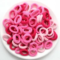 100er-Set elastische Kinderhaarbänder Rosa